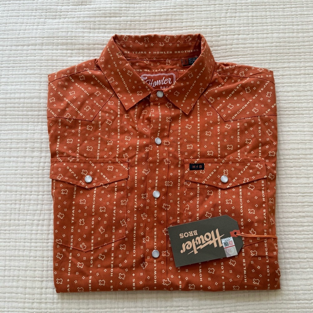 Howler Brothers Longhorns H Bar B Snapshirt